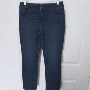 CHICO'S SO Slimming Jeans Slim Leg With Embellished Pockets Size 0.5 (6-S)